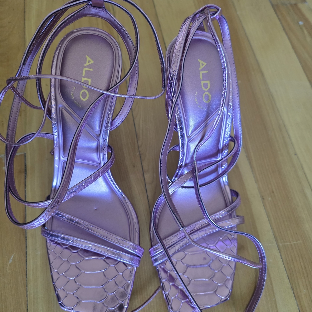 Aldo Lavender Strappy Heels